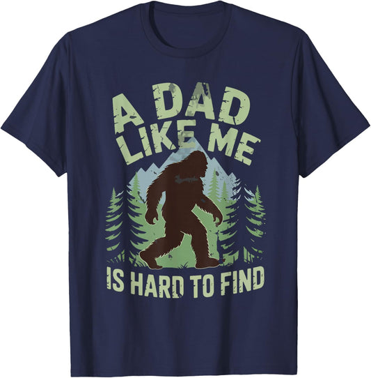 Retro Cool Sasquatch Men for Fathers Day Funny Bigfoot T-Shirt - T-Shirt | Navy