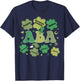 ABA Therapy Shamrock Lucky Therapist St Patricks Day T-Shirt - T-Shirt | Navy