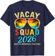 Vacay Squad 2026 Summer Vacation Family Friends Trip Palm T-Shirt - T-Shirt | Navy