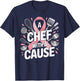 Breast Cancer Awareness Chef Cooking Pink Ribbon T-Shirt - T-Shirt | Navy