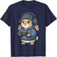 Funny Rabbit Gaming Video Games Animal Gamer Kids T-Shirt - T-Shirt | Navy