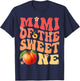 Mimi of The Sweet One 1St Birthday Girl Peach Groovy T-Shirt - T-Shirt | Navy