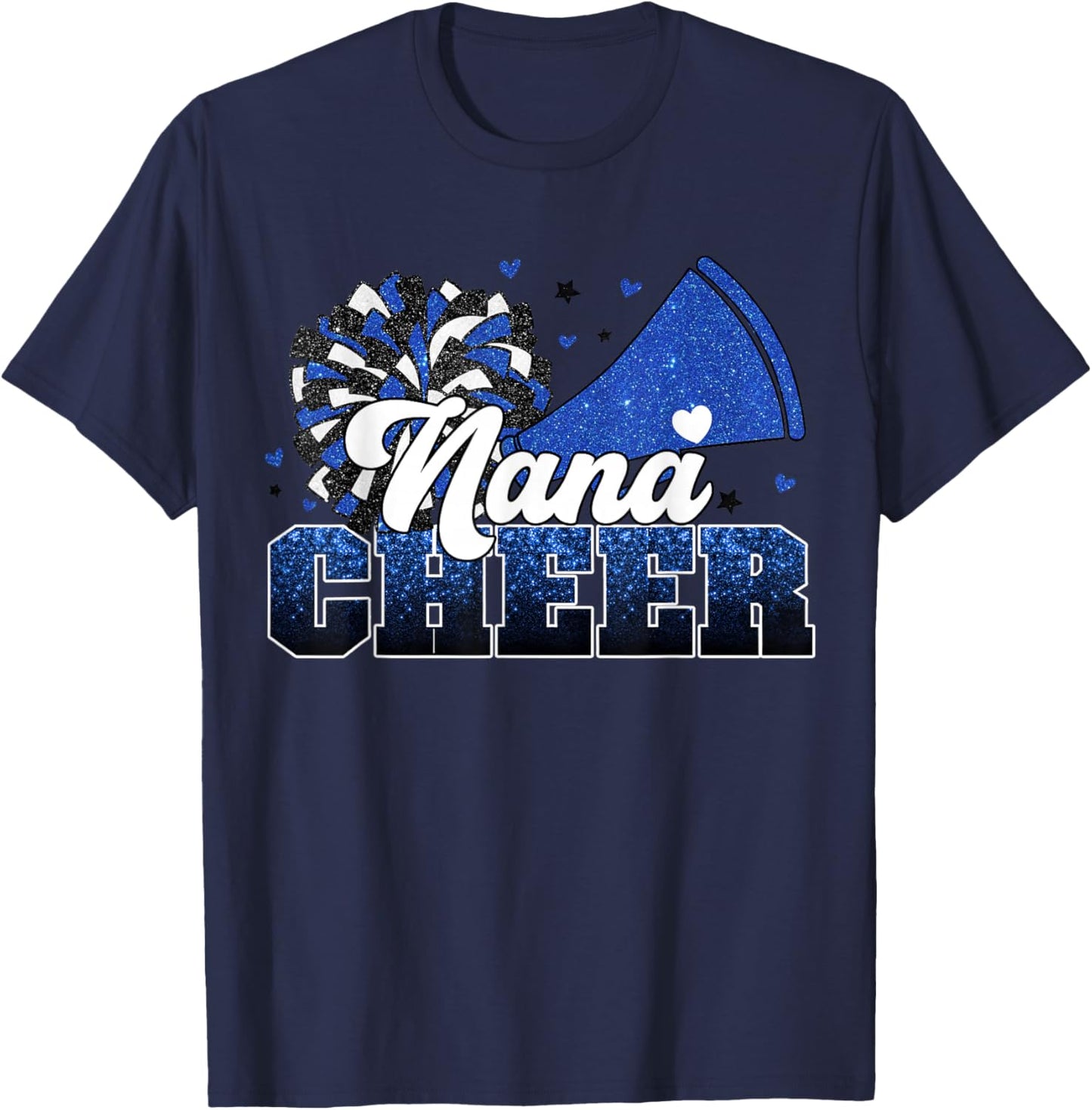 Cheer Nana My Favorite Cheerleader Calls Me Nana Gigi Blue T-Shirt - T-Shirt | Navy
