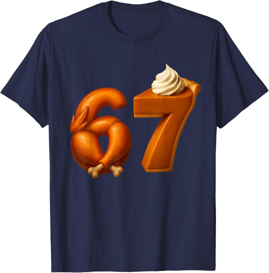67 Thanksgiving Dinner Costume Turkey Pumpkin Pie 6 7 Teens T-Shirt - T-Shirt | Navy