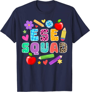 ESE Squad Exceptional Student Education T-Shirt - T-Shirt | Navy