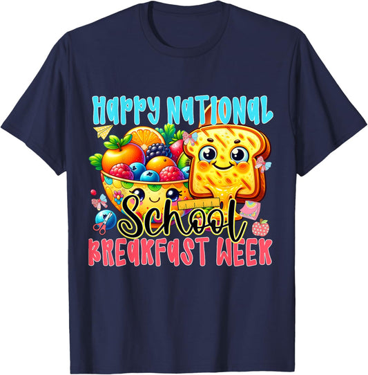 National School Breakfast Week 2026 T-Shirt - T-Shirt | Navy