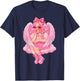 Retro Cupid Valentine Day Cute Vintage Cupid Blowing Bubble T-Shirt - T-Shirt | Navy