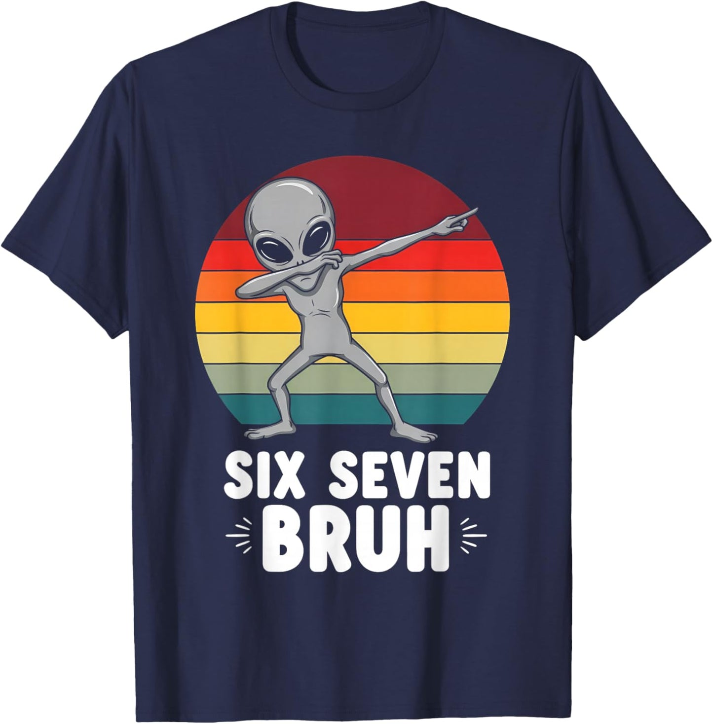 67 Animals Funny 67 Brainrot Youth Kids Alien 67 T-Shirt - T-Shirt | Navy