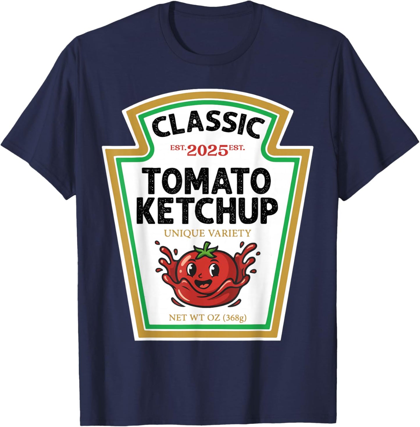 Red Ketchup DIY Halloween Costume Matching Group Ketchup T-Shirt - T-Shirt | Navy