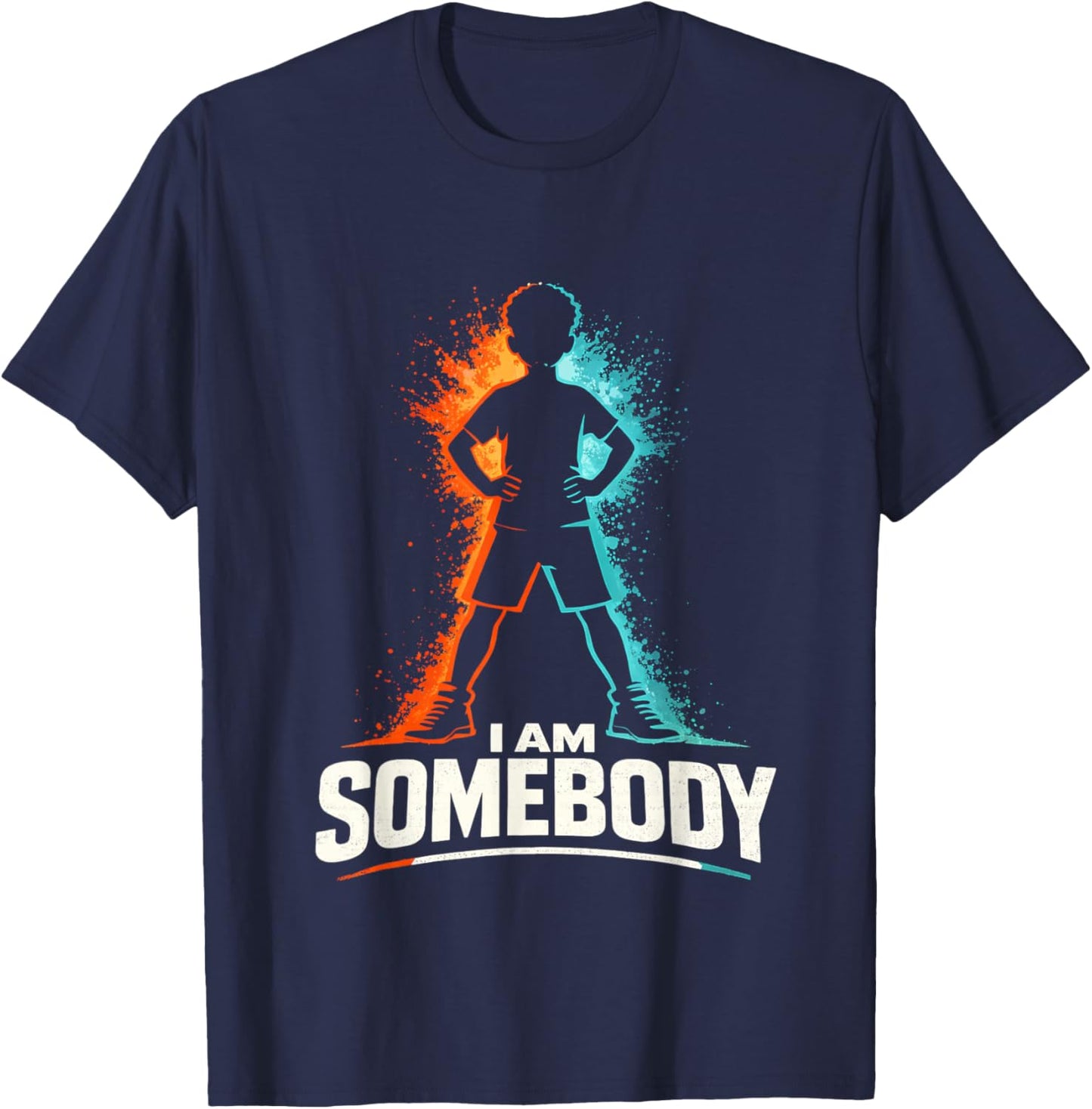 I Am Somebody Black Boy Empowerment T-Shirt - T-Shirt | Navy
