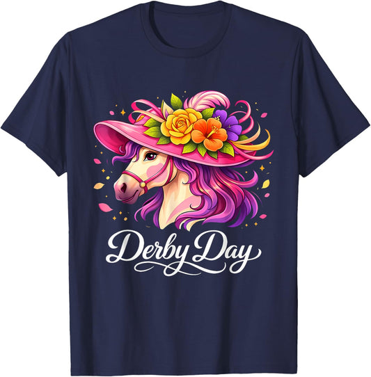 KY Derby Day This is My Derby Day Dress Funny Horse Racing T-Shirt - T-Shirt | Navy