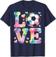 I Love Soccer Goalie Girl Player Fan Game Day Tie Dye T-Shirt - T-Shirt | Navy