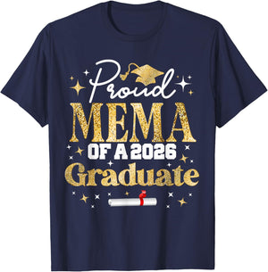 Proud Mema of a Class of 2026 Graduate Senior Graduation T-Shirt - T-Shirt | Navy