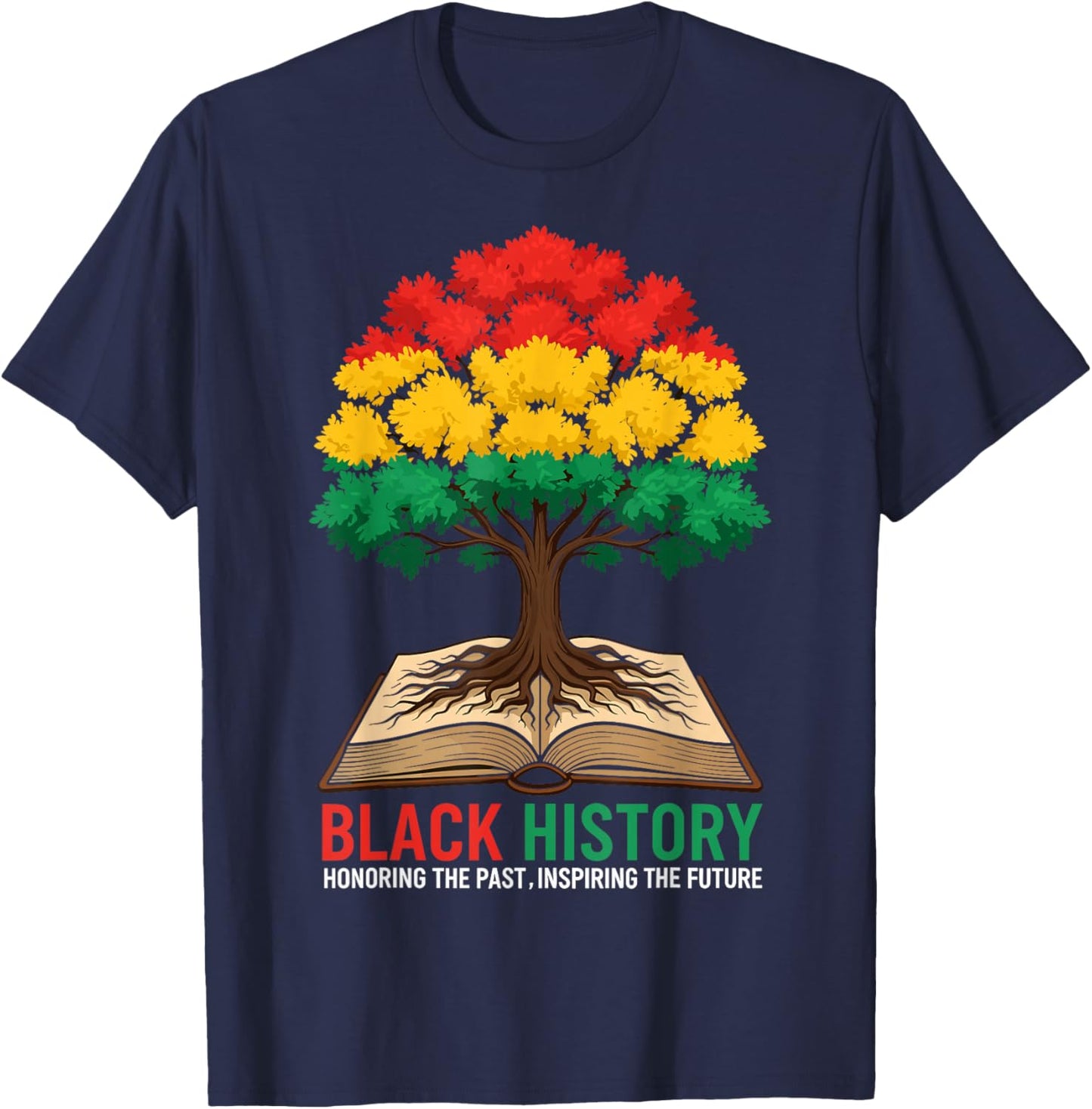Inspiring African American Black History Month T-Shirt - T-Shirt | Navy