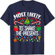 Most Likely to Shake The Presents Family Christmas Matching T-Shirt - T-Shirt | Navy