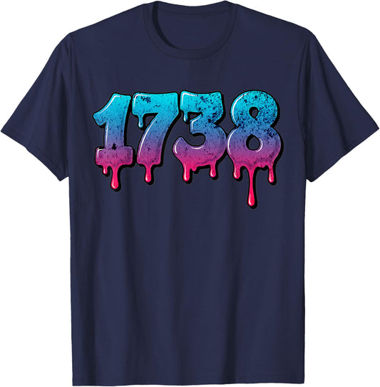 1738 Drip Vapor Gradient T-Shirt - T-Shirt | Navy