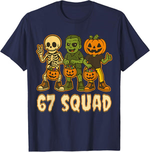 Haunted by 67 – Funny Ghost Squad Halloween Costume T-Shirt - T-Shirt | Navy