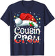 Christmas Cousin Crew Santa Hat Kids Men Women T-Shirt - T-Shirt | Navy