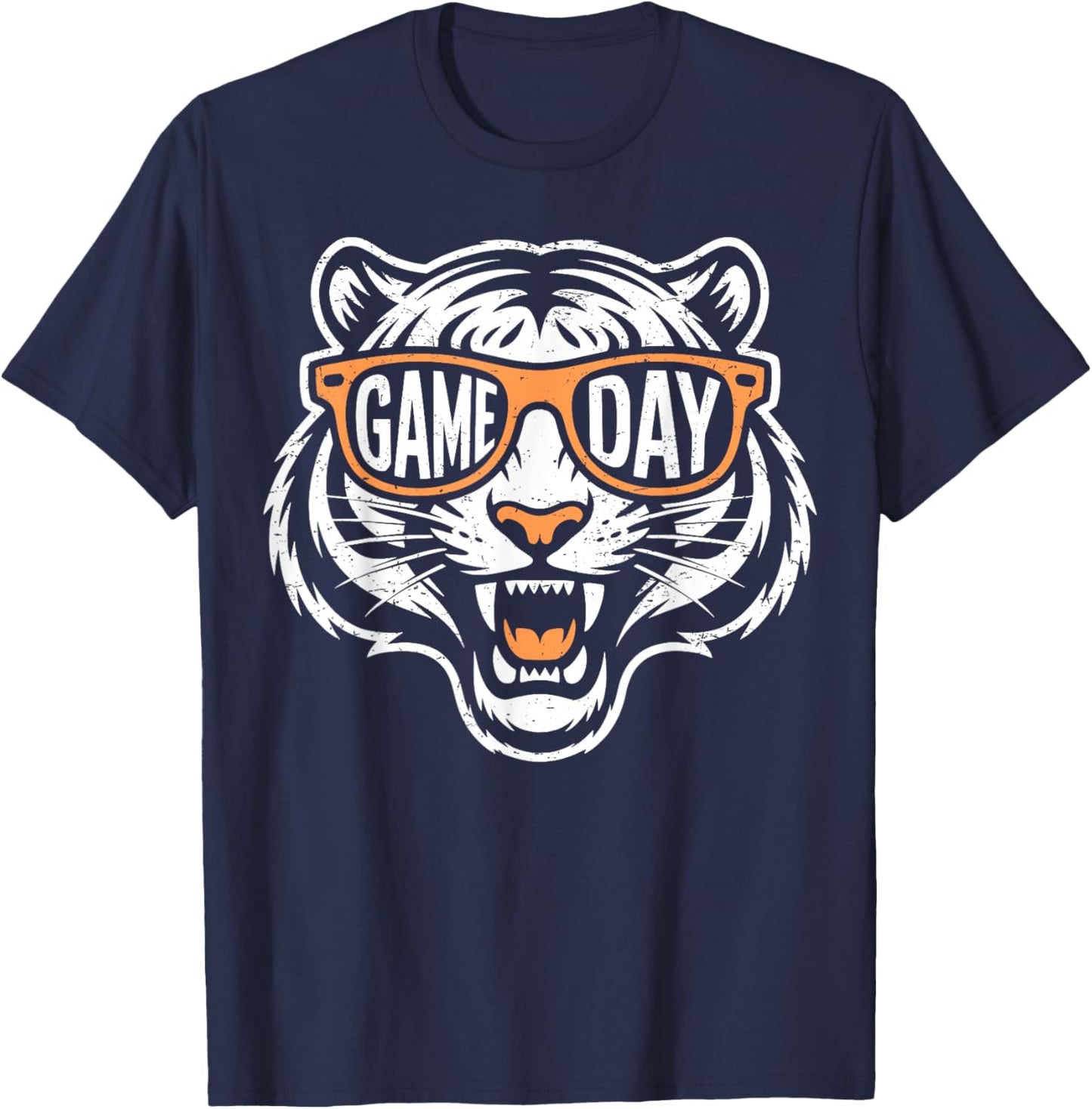 Retro Game Day Tiger T-Shirt - T-Shirt | Navy