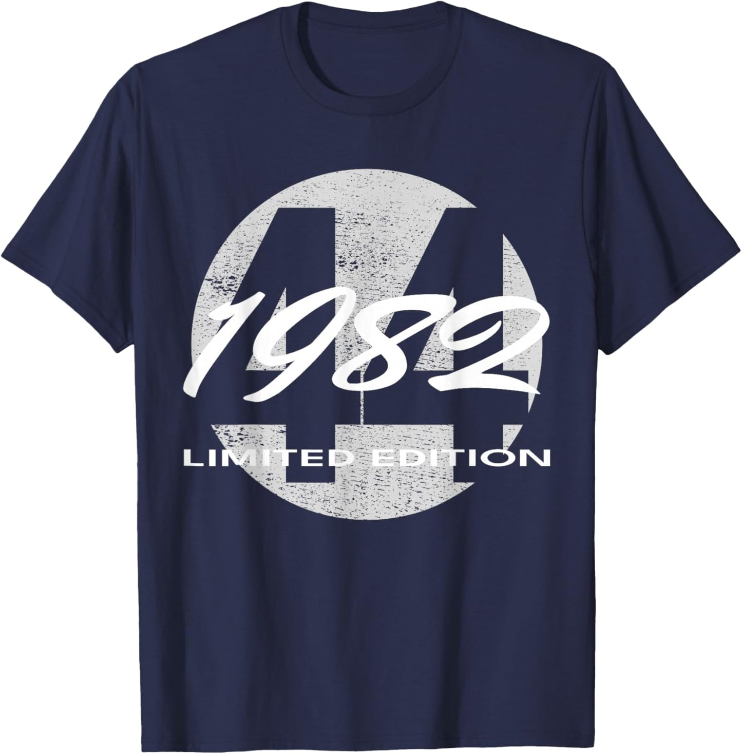 44th Birthday Man Woman 44 Years 1982 Funny Gift T-Shirt - T-Shirt | Navy