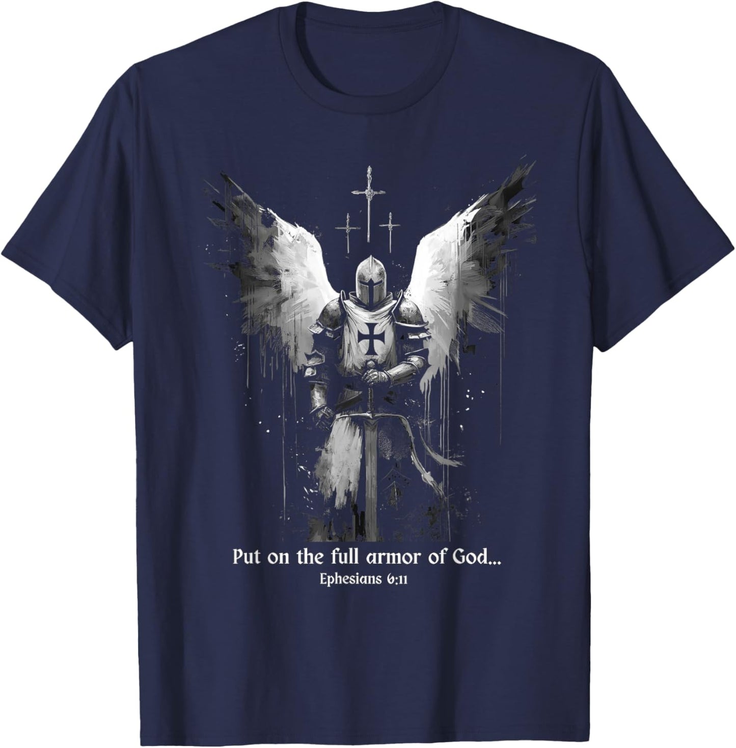 Christian Knight Templar Crusader Warrior Catholic Men Women T-Shirt - T-Shirt | Navy