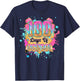 100 Days of School Baseball Drip Funny Boys Kids 100th Day T-Shirt - T-Shirt | Navy