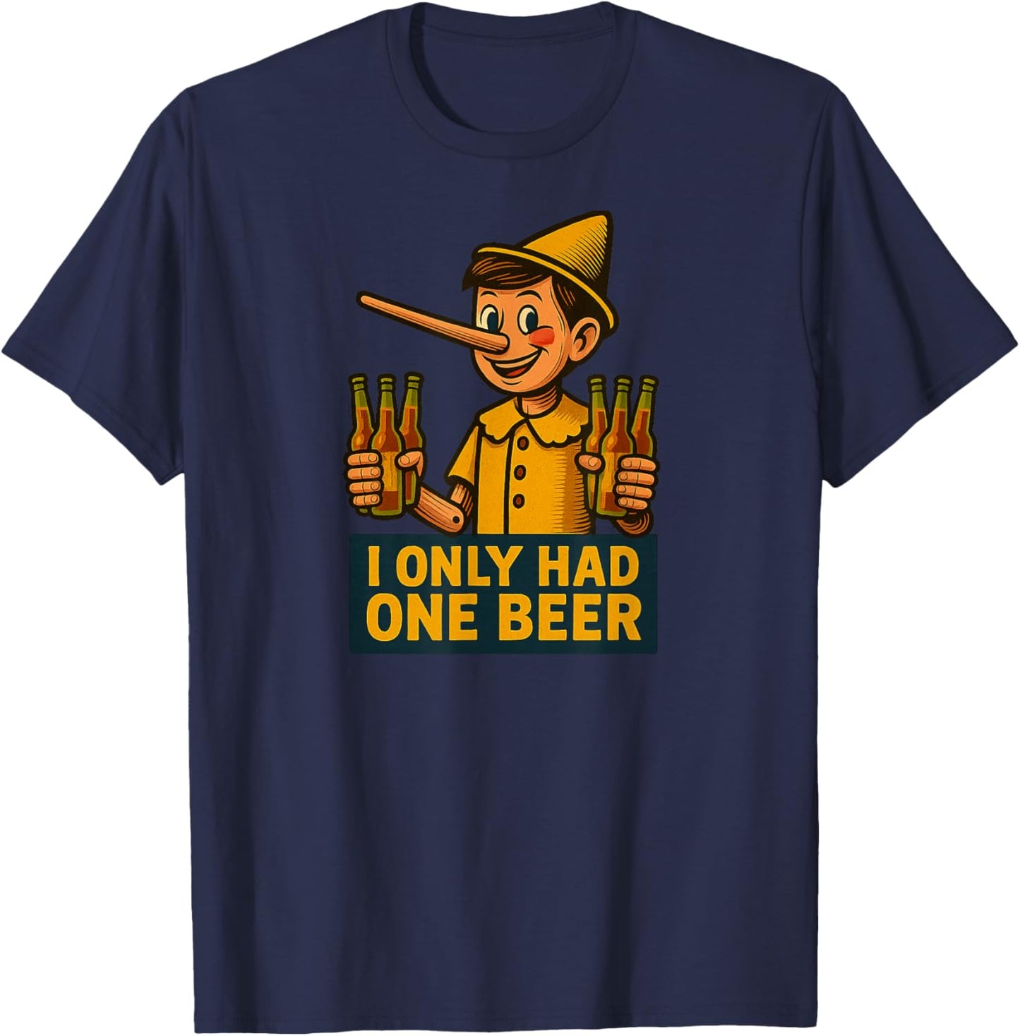 Beer Drinker Lover Funny Humorous Drink Pub Bar Tipsy T-Shirt - T-Shirt | Navy