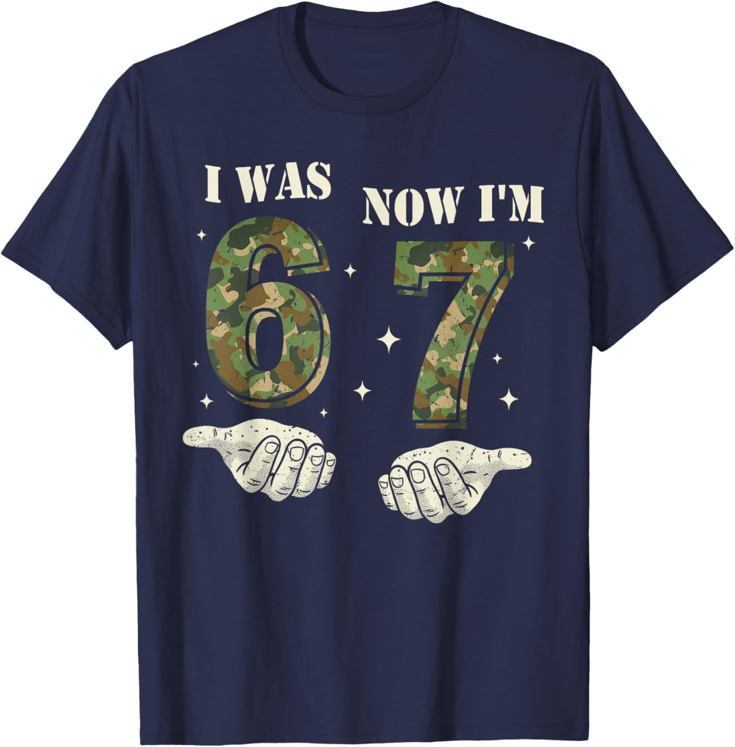 I was 6 Now I'm 7 Year Old Birthday 6 7 Birthday Boys Kids T-Shirt - T-Shirt | Navy