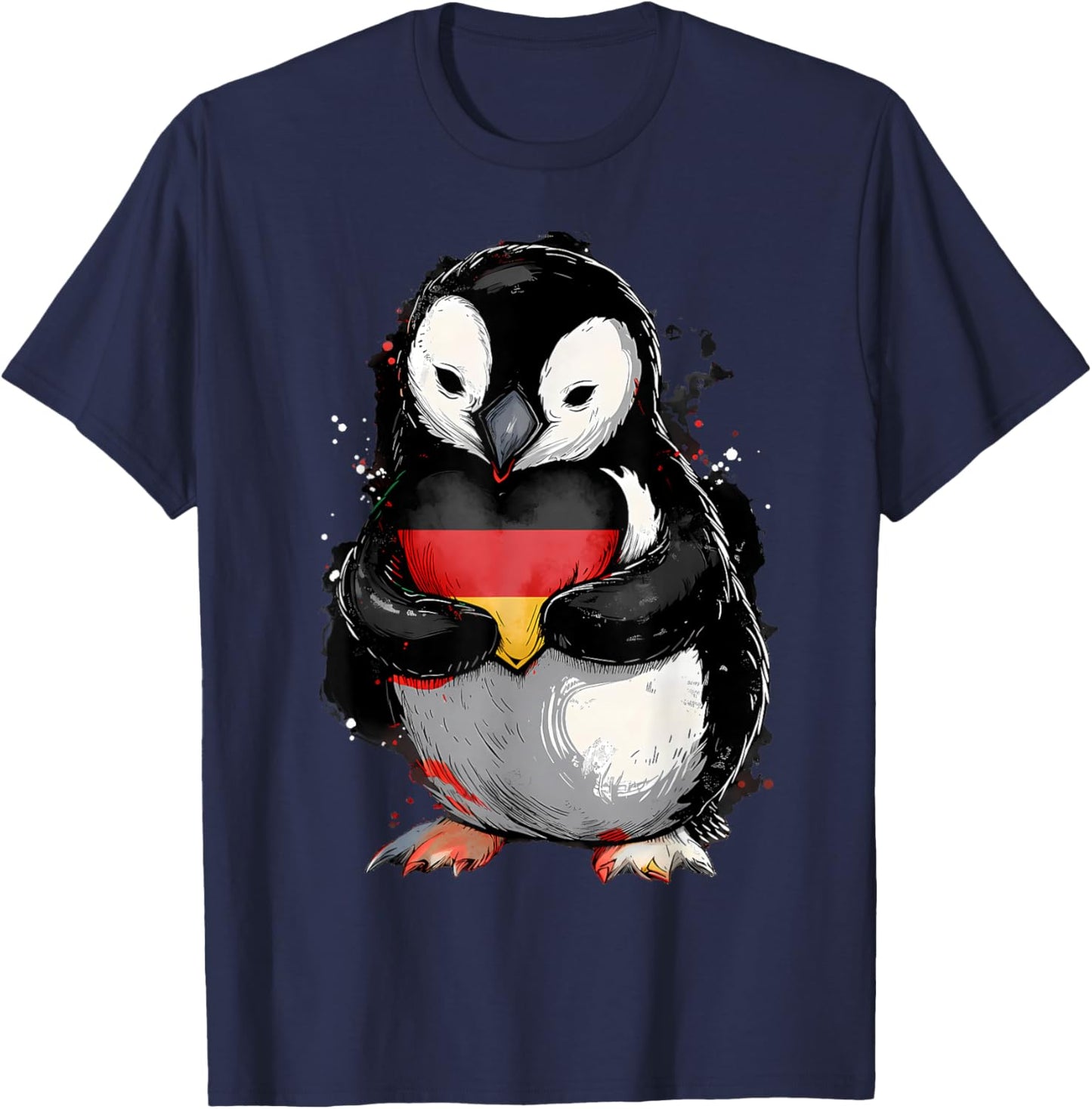 Germany Roots German Flag Deutschland Penguin T-Shirt - T-Shirt | Navy