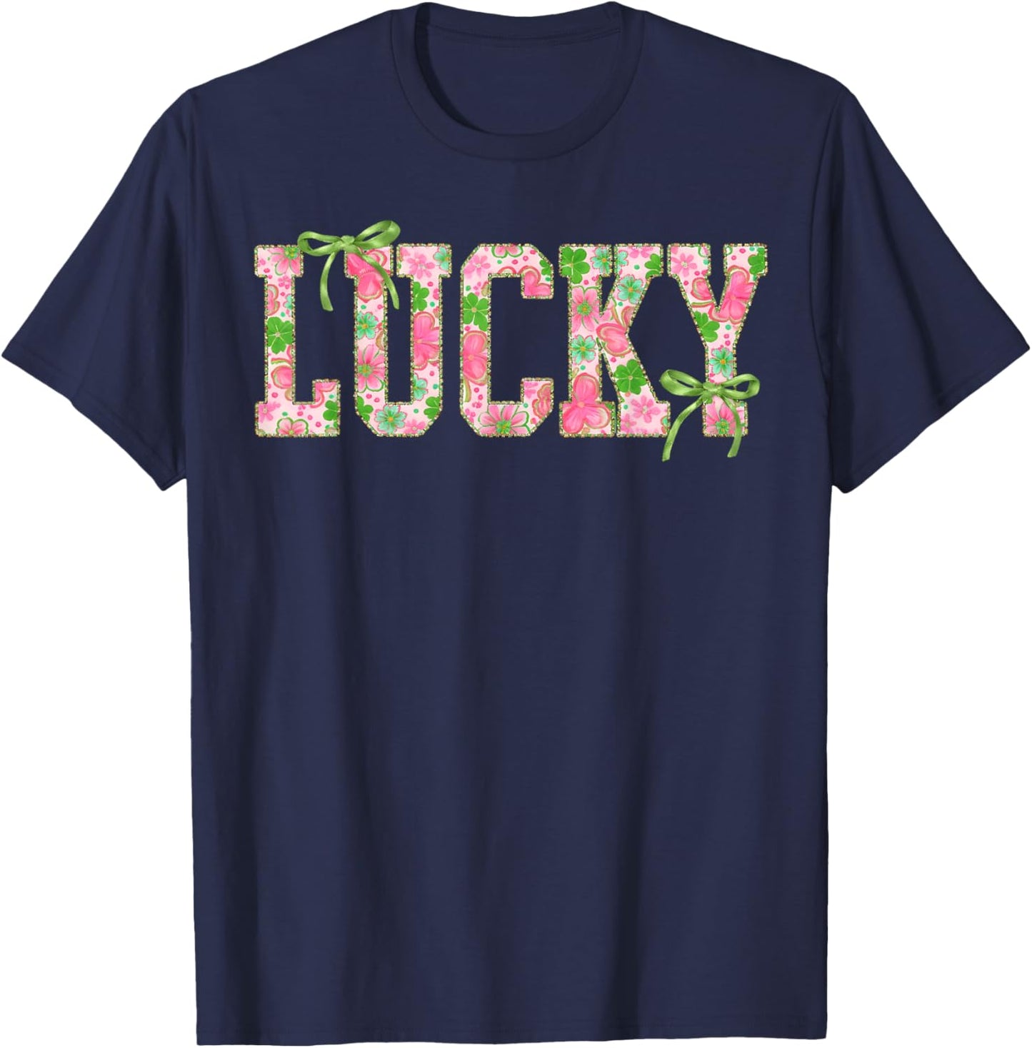 St Pattys Day Lucky Shamrock St Patrick's Day Men Women T-Shirt - T-Shirt | Navy