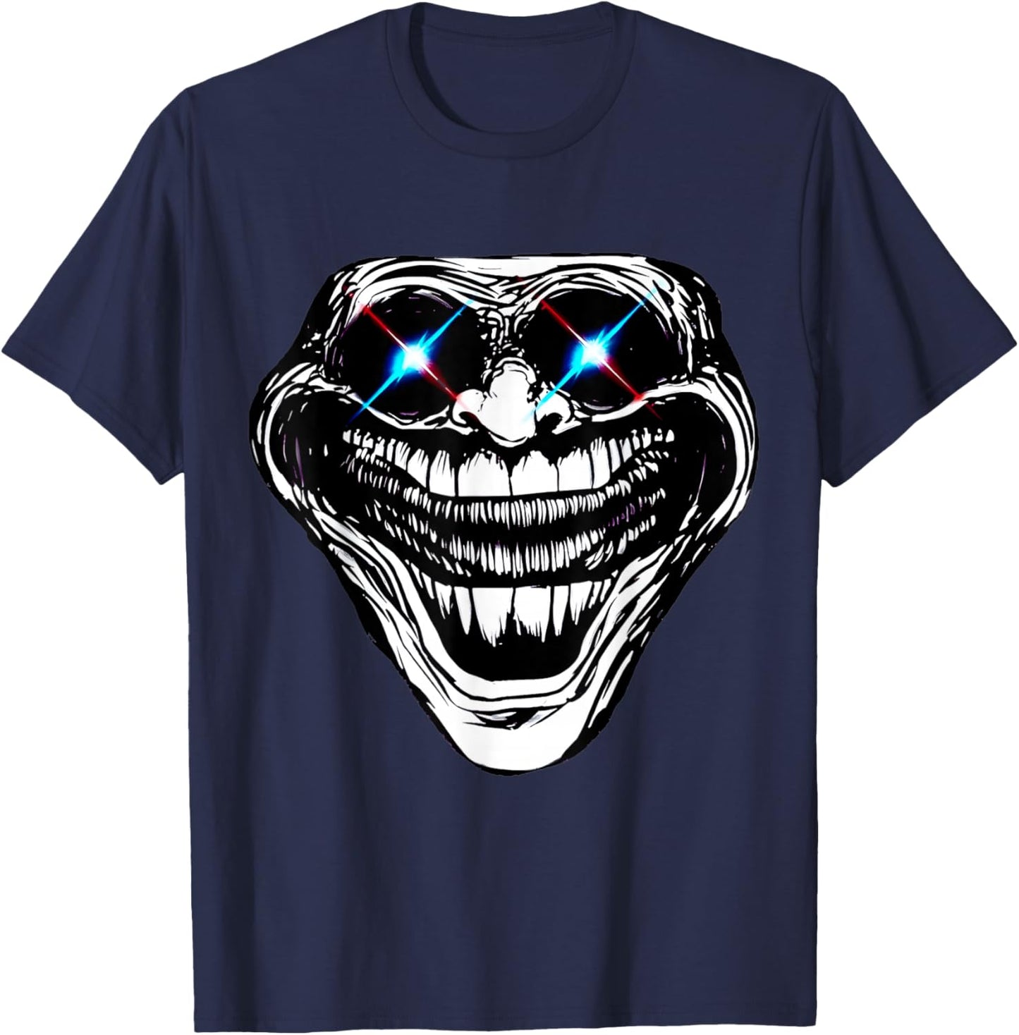 Funny Sigma Phonk Meme Scary Troll Face Those Who Know T-Shirt - T-Shirt | Navy