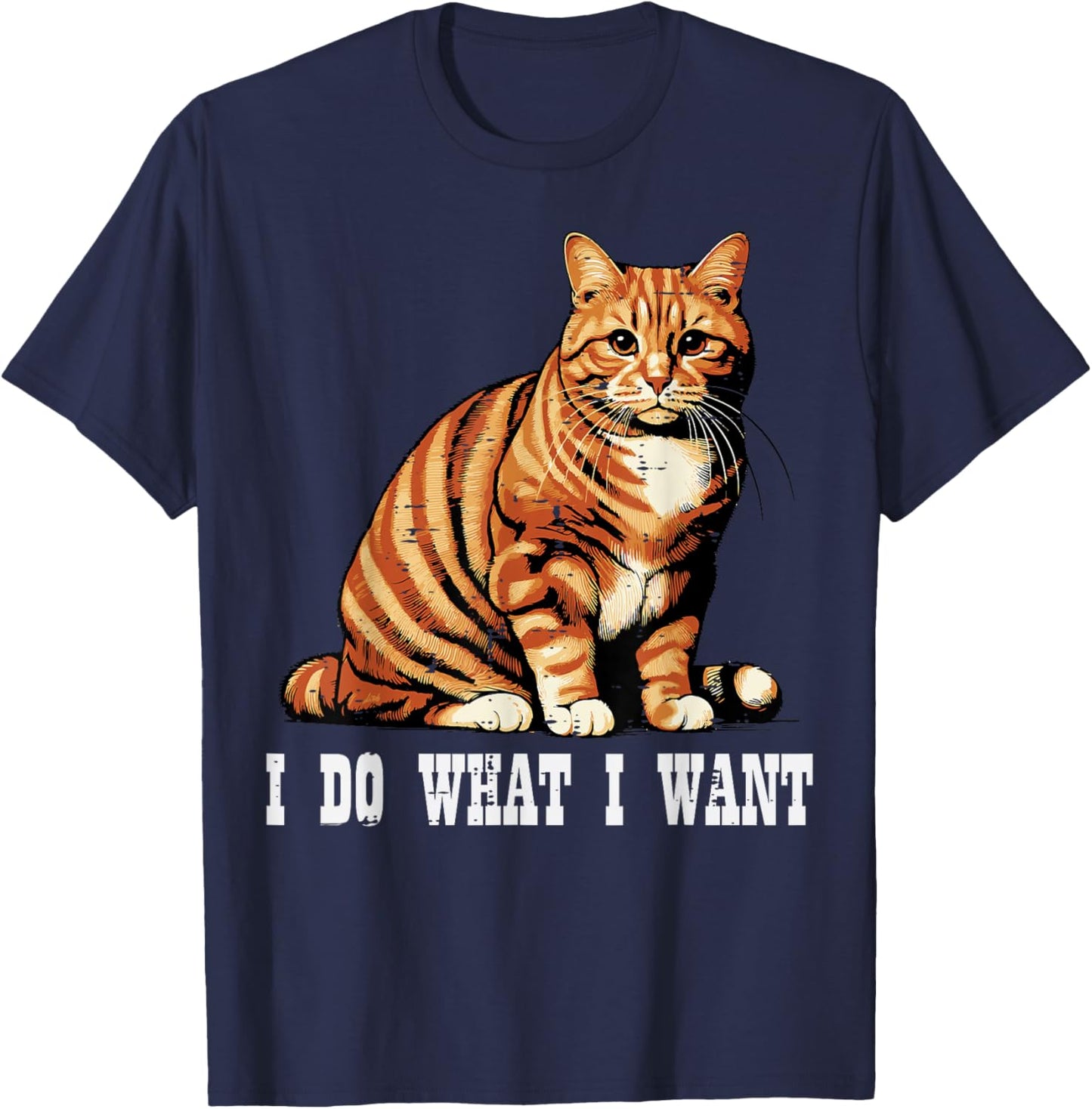 Cat I Do What I Want Funny Kitten Sarcastic Men Women Kids T-Shirt - T-Shirt | Navy