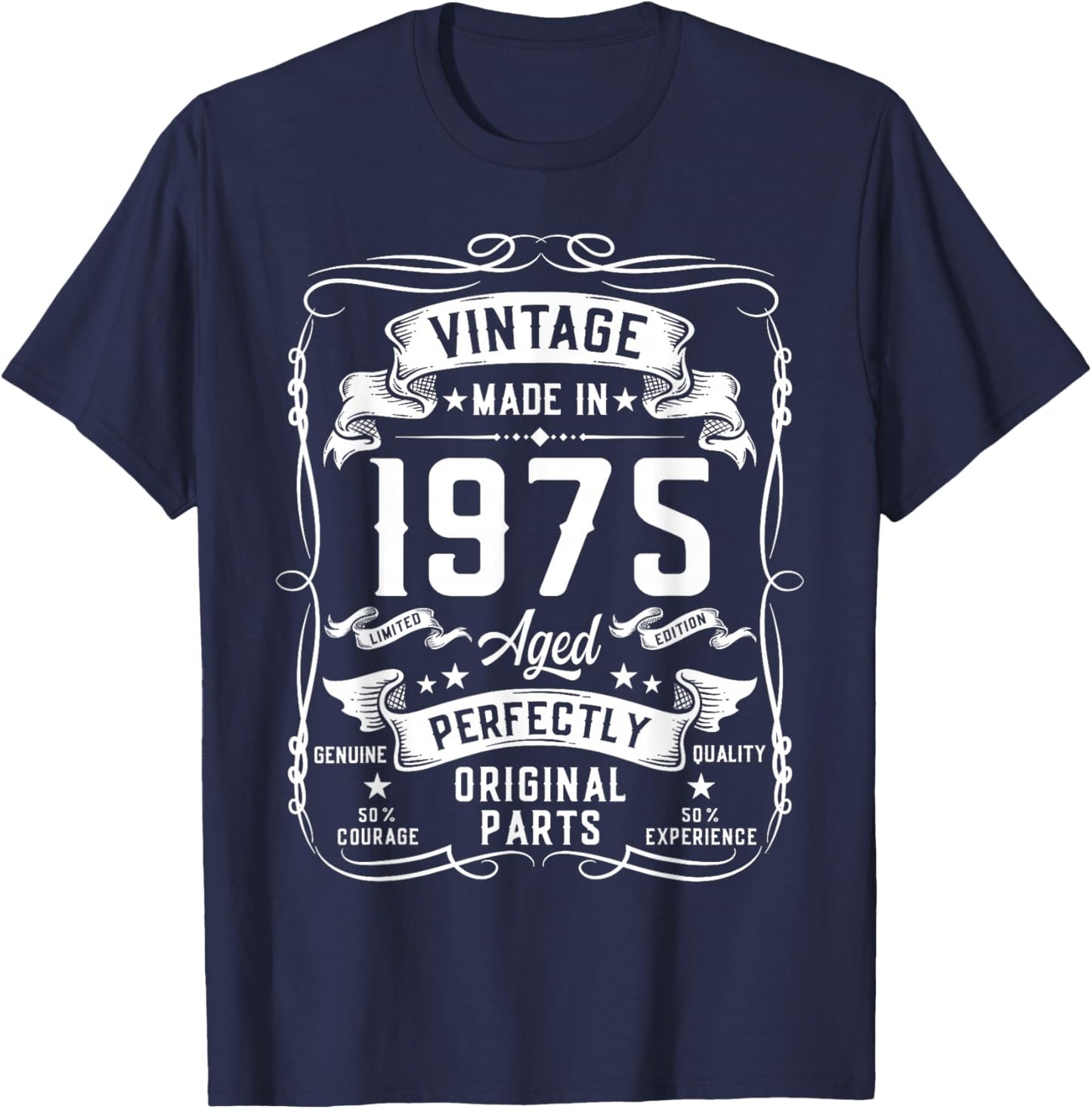 Vintage 1975 51yr 51st Birthday Gifts 51 Years Old T-Shirt - T-Shirt | Navy