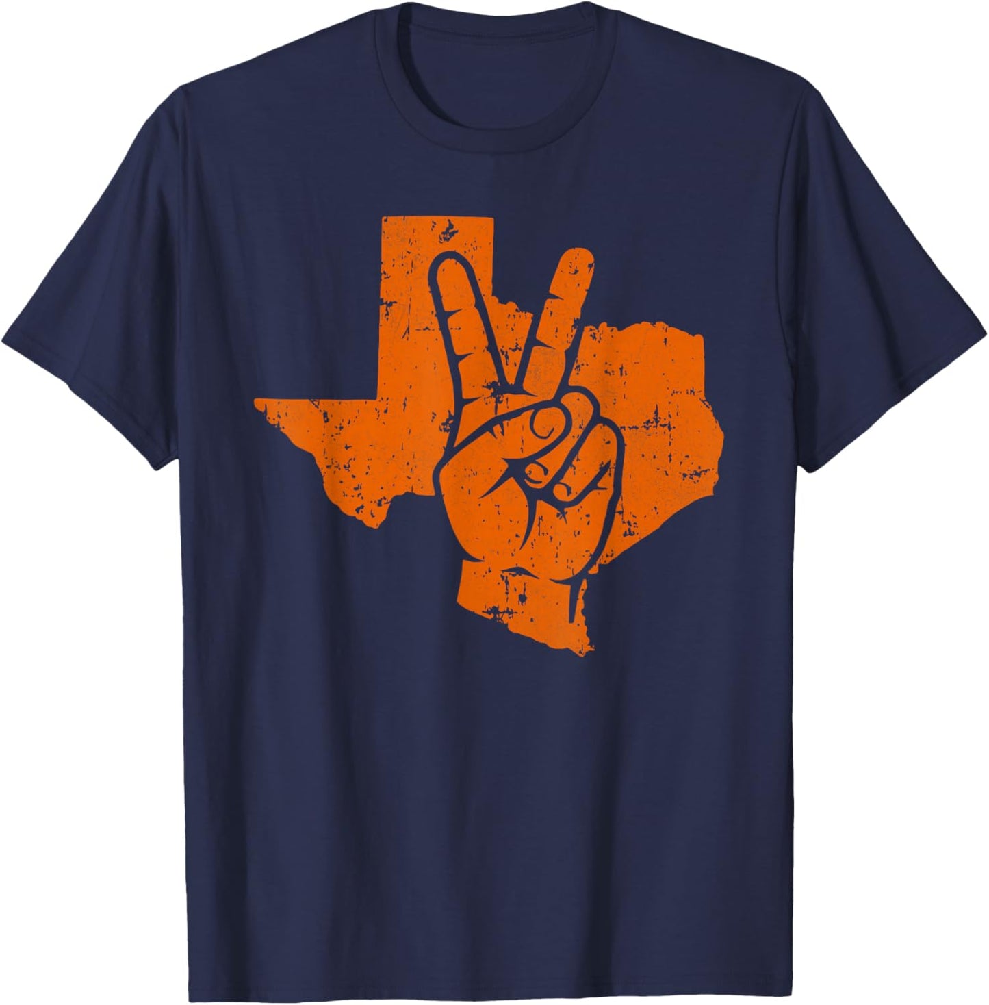 Vintage Texas Peace Graphic Classic Women Kids T-Shirt - T-Shirt | Navy