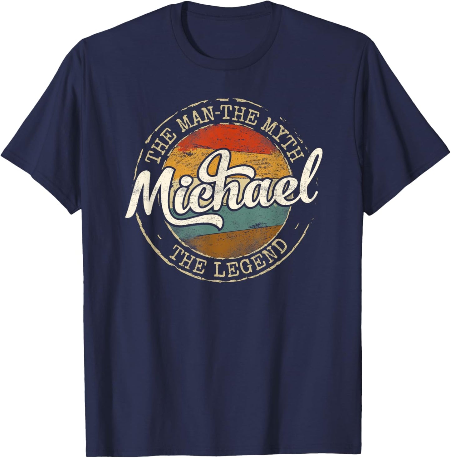 Michael The Man The Myth The Legend Vintage Name T-Shirt - T-Shirt | Navy