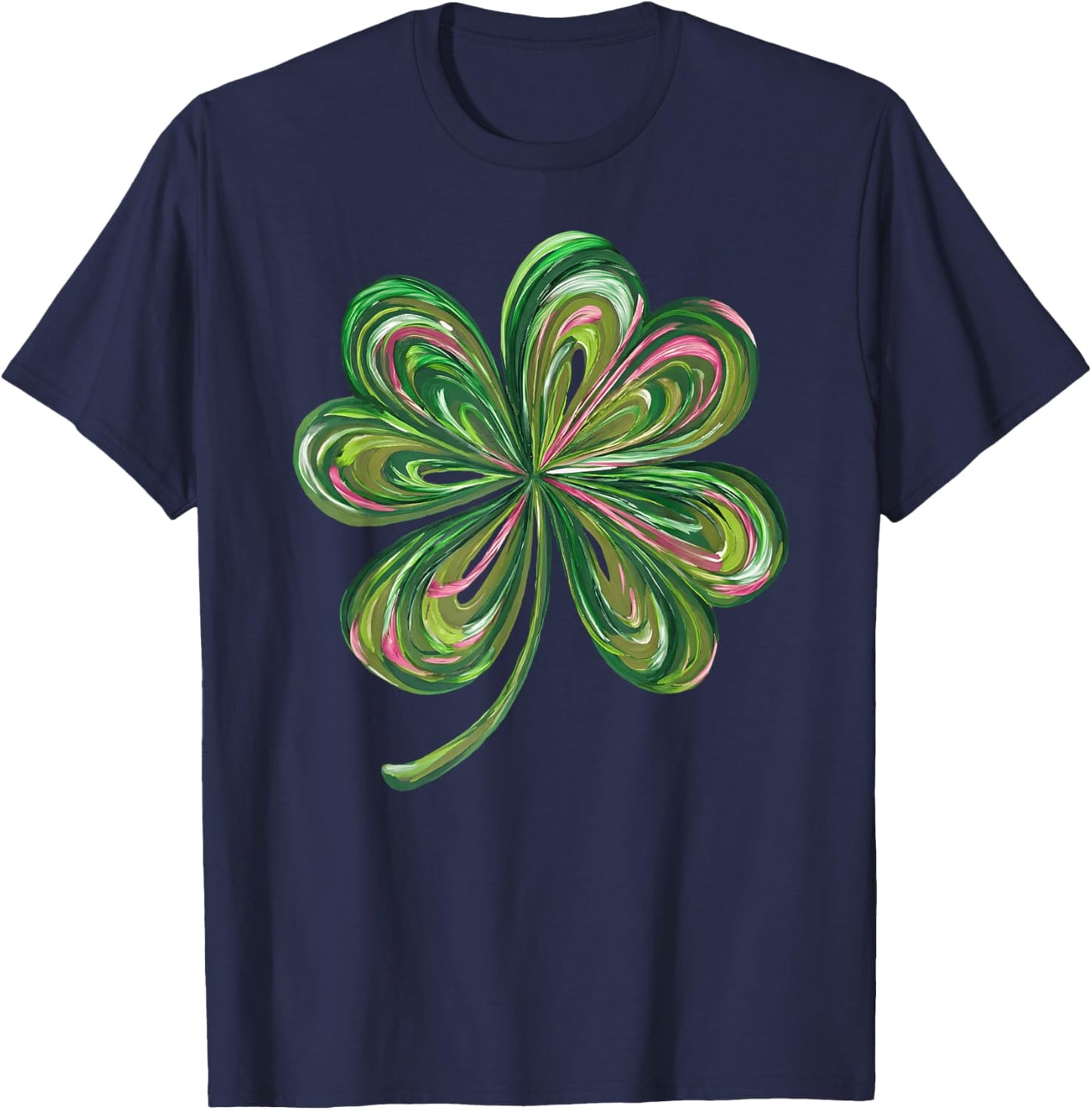 Coquette Shamrock Bow St Patrick’s Day Lucky Clover Kids T-Shirt - T-Shirt | Navy