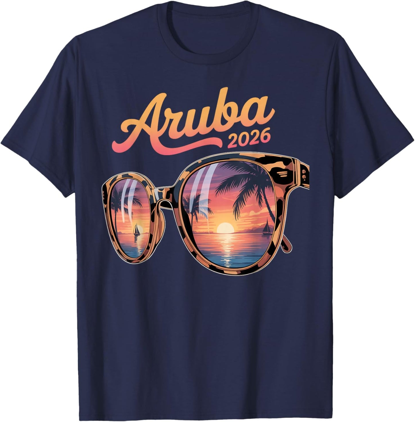 Aruba Cruise 2026 Matching Family Vacation T-Shirt - T-Shirt | Navy
