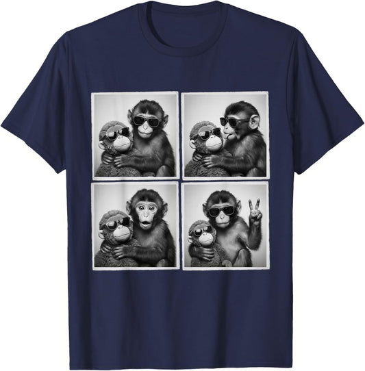 Punch Monkey Orangutan Toy Viral Video Meme Photobooth T-Shirt - T-Shirt | Navy
