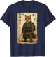 Fox Samurai Art Japanese Vintage T-Shirt - T-Shirt | Navy
