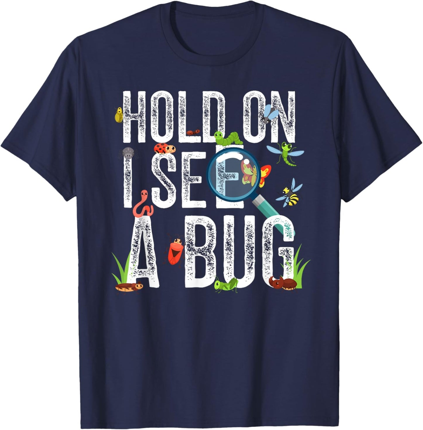 I See A Bug Catcher Bug Hunter Kids Insect Catcher Boys T-Shirt - T-Shirt | Navy