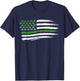 Patriotic Flag with Shamrocks 2026 St. Patrick's Day T-Shirt - T-Shirt | Navy