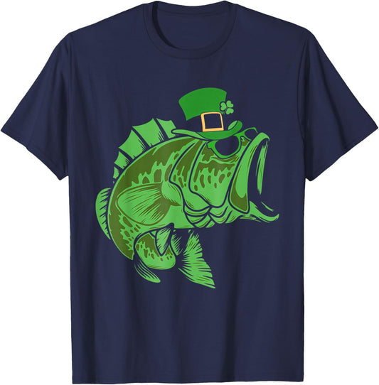 Fishing St Patrick's Day Irish Lucky Fishing Women T-Shirt - T-Shirt | Navy