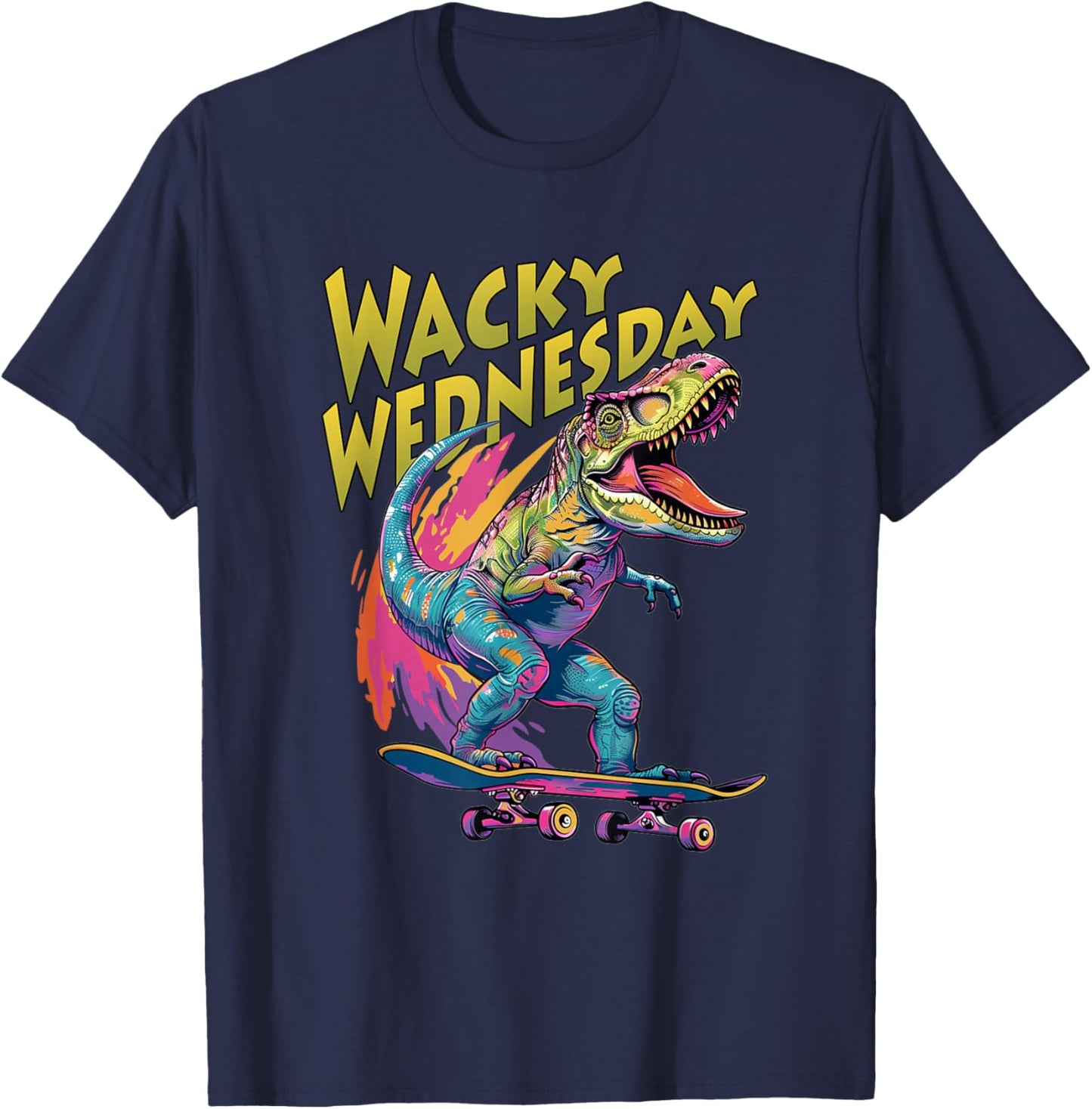Wacky Wednesday Kids and Teachers | Mismatch Day Spirit Week T-Shirt - T-Shirt | Navy