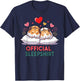 Cozy Sleepshirt Cute Hamster Couples Valentine's Day T-Shirt - T-Shirt | Navy