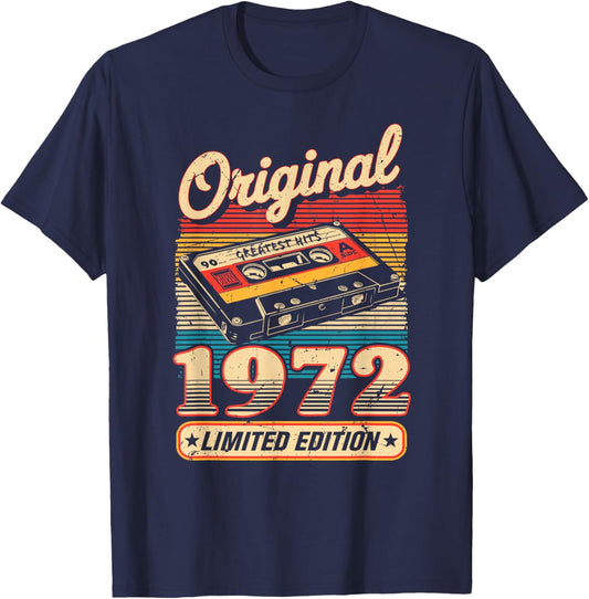 53th Birthday Retro Vintage 1972 Men Women T-Shirt - T-Shirt | Navy
