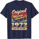 53th Birthday Retro Vintage 1972 Men Women T-Shirt - T-Shirt | Navy
