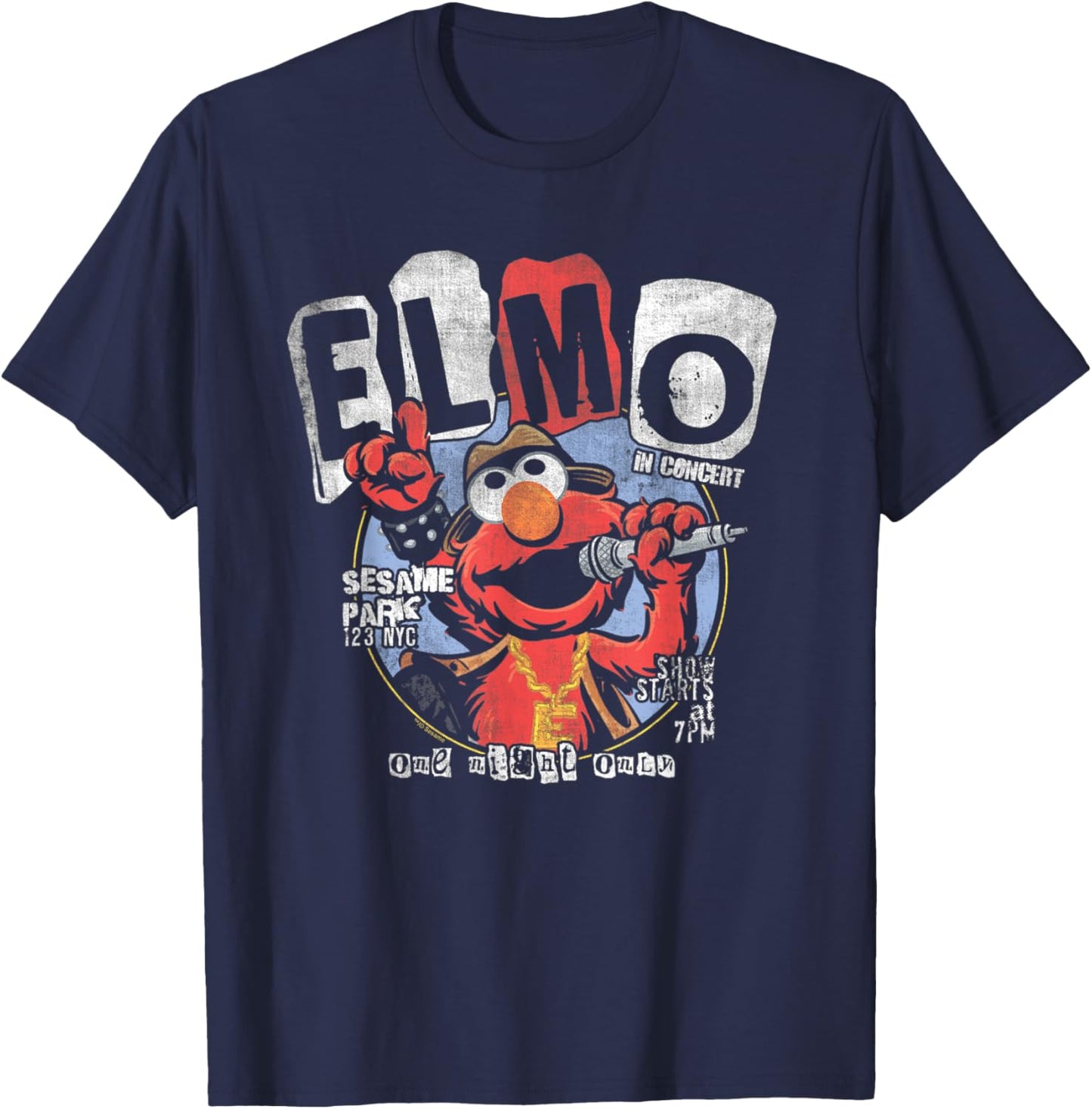 Sesame Street Elmo in Concert T-Shirt - T-Shirt | Navy