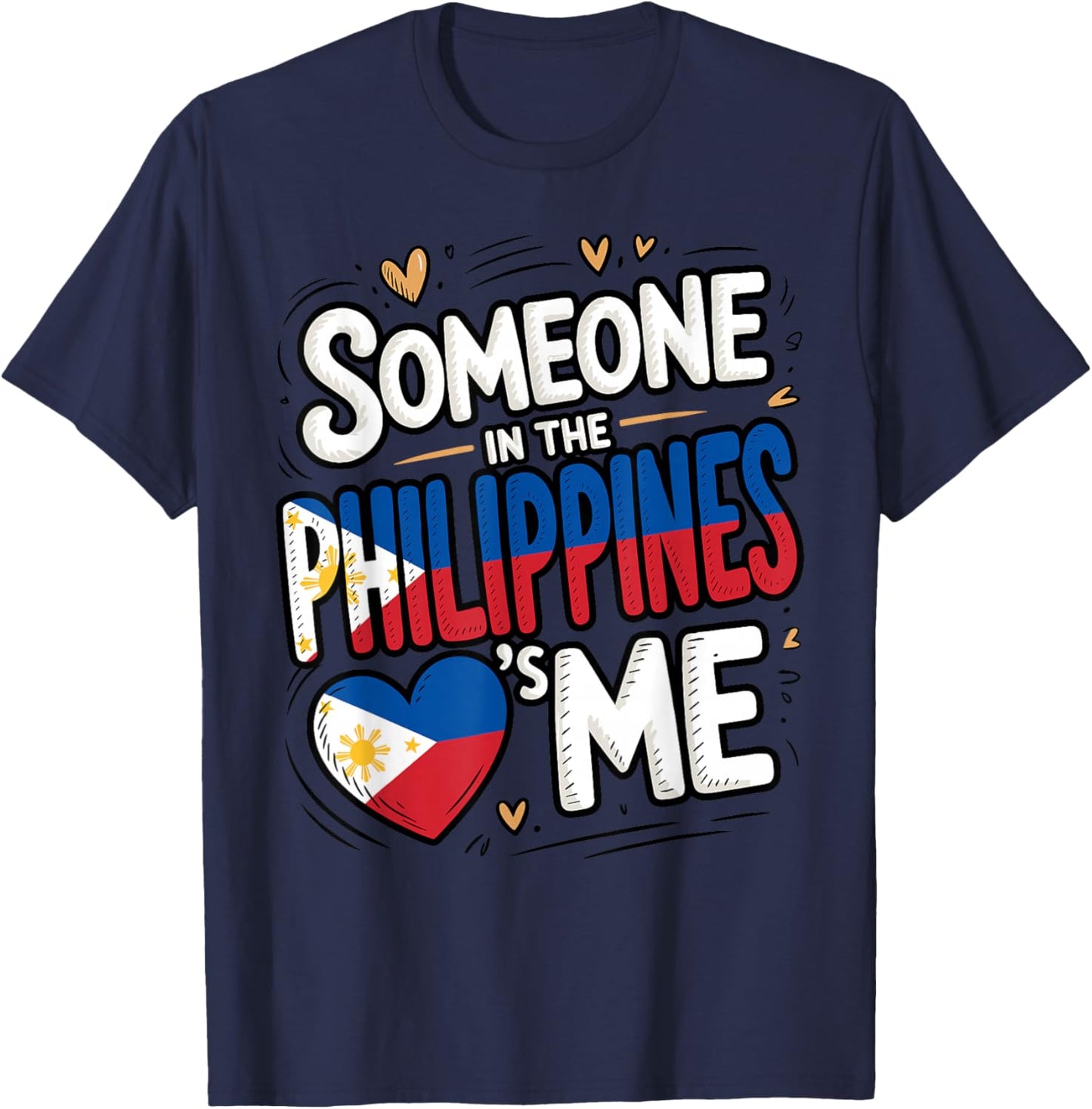 Someone in The Philippines Loves Me Abroad Family T-Shirt - T-Shirt | Navy