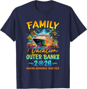 Family Vacation Outer Banks 2026 Matching Group Summer T-Shirt - T-Shirt | Navy