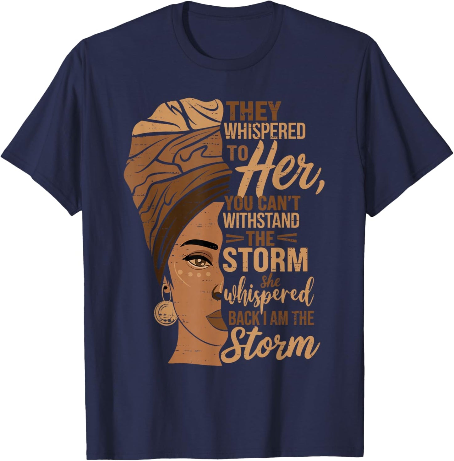Storm Black History Month Women Melanin African Africa Queen T-Shirt - T-Shirt | Navy